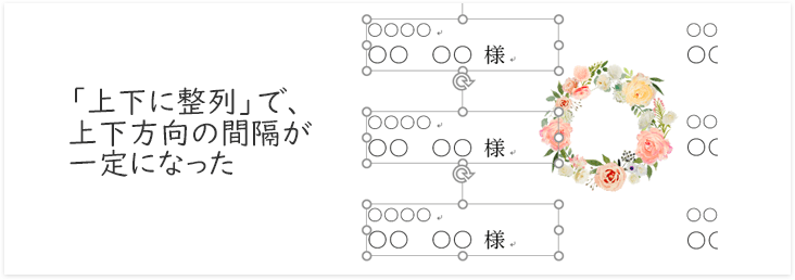 左揃えを選択する